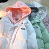 Women's Down Parkas Japonead Fake Twopiece Hoodeds Loose Cotton Coat 2023冬の肥厚女性221121