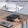 M8 NFC Bluetooth 5.0 송신기 수신기 3.5mm RCA 광학 동축 TF/U 디스크 재생/IR 제어 LED 무선 오디오 어댑터 TV PC