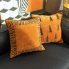 Travesseiro decoração de casa capa de case decorativa moderna luxuoso luxo mole laranja zebra bordado sofá -cama de cadeira de cadeira