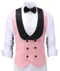 Herrenanzüge Blazer Lässige Kellnerweste Burgund Slim Fit Prom Zweireihiger Blazer Champagnerrote Weste für Hochzeit Mann Bräutigam 221121