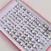 Lots entiers en vrac 50 pcs Surface lisse hommes en acier inoxydable bijoux anneaux pour femmes 4mm à 8mm mélange Style H1011300B9585819