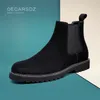 Boots DECARSDZ Men Leather Shoes Fashion Chelsea boots Comfy Casual 221121