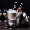 Racks de vinho de mesa de 3 litros de 3 litros de a￧o inoxid￡vel de a￧o de a￧o dupla isolada com tampa e pin￧as de gelo ca￧ador de gelo dur￡vel ideal para u￭sque de vinho 221121