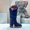 Catwalk Down Boots Waterproof Umbrella Cloth High-top Half Boot Women Fashion Shoes Size 35-39