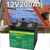 12V 200AH 202AH LifePo4 Batterie Lithium-Eisen-Phosphat-Batterien Grand A Zellen eingebaute BMS-wiederaufladbare Batterie für RV Solar