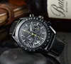 Men's Top Luxury Brand AAA Grandmaster Chime Double Face Wrist Watch Belt Quartz Movement Men's Retro Casual Watch With Gift Box