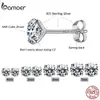 Stud CZ Earrings 925 Sterling Silver Platinum Plated Round Cubic Zirconia Hypoallergenic 4mm 5mm 6mm 7mm BSE166 221119