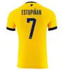 24 25 Equador Estupinan Plata Men Jerseys Fãs Versão Valemncia Martinez Hincapie D. Palacios M. Caicedo 2024 2025 Home Away Away