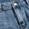 Calça masculina shorts jeans jeans alta cintura rasgou buracos quebrados verão para homens marca plus size strados casuais