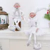 Una Coppia di Elfi di Natale Peluche Elfo Bambola Decorazione di Natale SittingToys Navidad Regali di Capodanno Bambini Albero Ornamenti appesi 220316