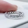 Pierścień Solitaire Shipei Solid 925 Srebrny srebrny 3 mm biały szafir szlachetny Fine Jewelry Wedding Someda Moda dla kobiet Prezenty Hurtowe 221119