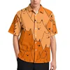 Camisas casuales para hombres Arte rojo Camisa de playa Hombres Salvaje Estampado de animales Patrón de verano Blusas Mangas cortas Estética Ropa de gran tamaño Regalo