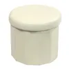 Camp Furniture Round Storage Stool Folding Finishing Box Creative Leather