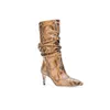 Stövlar European American Style Point Toe Plus Size Women High Stiletto Heel Retro Pleated Short Boots Women Shoes 220913