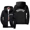 Mens Windbreaker Jacket Spring Autumn Letter 인쇄 캐주얼 긴 슬리브 스포츠 코트 지퍼 대형 재킷 7xl