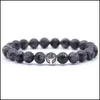 Perlé 10 pièce/ensemble signe de paix Bracelet classique pierre naturelle perle Bracelets pour hommes femmes cadeau livraison directe bijoux Dhj73