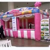 5 m/6 m Özelleştirilmiş imtiyaz standı çadır şişme şeker ipi bilet değiştirme kabini dondurma patlamış mısır soğuk içecek satış odası balon ile üfleyici satışa