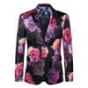 Мужские костюмы Blazers Fashion Casual Boutique Business Holiday Flower Cust мужчина стройный цветочный пиджак пальто 221121