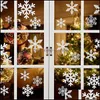 Kerstdecoraties Kerstdecoraties witte sneeuwvlok statisch sticker raam glazen stickers feestelijk vakantiefeestje thuis decor dr Dh579