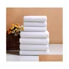 Serviette blanche serviette El serviettes doux tissu en microfibre nettoyage du visage salle de bain main cheveux bain livraison directe textiles de jardin Dhsvt