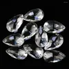 Chandelier Crystal 5PCS 30mm Prism Suncatcher Tear Drop Parts Hanging Pendant Beads Garland Home Wedding Decor Ornament 2 Holes