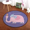 Carpets Creative Cartoon Printed Round Carpet For Living Room Computer Chair Area Rug Children Play Floor Mat Cloakroom Drop