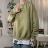 Herren Hoodies Sweatshirts Westen Männer Harajuku Einfarbig Winter Y2k Casual ONeck Übergroße Pullover Koreanische Hip Hop Langarm Grundlegende Kleidung zu 221121