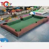 Loisirs activités sportives jeux billard gonflable 8x5m snooker gonflable oxford tables de billard foot terrain terrain de foot avec soufflerie et 16 boules