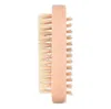 Brosse à ongles en bois Brosse de massage en poils de sanglier Double face Forme ovale Brosse à ongles Nettoyage Petites brosses de spa 1121