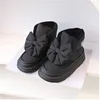 Children's Snow Boots Winter Leather Bling Rhinestone Kids Shoes Warm Plush Princess Fashion Girls Boots 22-37 GC1817