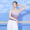 Stage Wear Ballet Dance Vest Professionele vrouwelijke oefentops Dancing Training Kleding Sling Shirt Chest Pad 4 Color Dwy6097