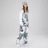 Skiing Pants Winter Ski Overalls For Women Snowboard Clothing Waterproof Warm Breathable One-Piece Tie Dye