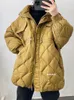 여자 다운 파카 얀 비니 겨울 여성 울트라 라이트 복어 재킷 패션 대형 포켓 여성 캐주얼 지퍼 느슨한 따뜻한 오리 코트 221121