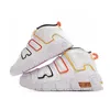Kids Basketball Shoes Uptempos NEW Scottie 96 More Tri-Color Pippen Total White Sunset Multi-Color Black Bulls Renowned Rhythm Raygun Denim boys girls Sneakers