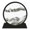 Decorative Objects Moving Sand Art Picture Round Glass 3D Hourglass Deep Sea Sandscape In Motion Display Flowing Sand Frame 7/12inch For home Decor 220406