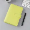 A6 Colorful Creative Waterproof Macarons Binder Hand Ledger Notebook Shell Loose-leaf Notepad Diary Stationery Cover School Office Party Favor ss1121