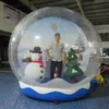 2022 Ny Xmas dekoration Snow Ball 3M Dia Human Size Snow Globe Photo Booth Anpassad bakgrund Julgård Clear Bubble Dome