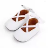 First Walkers Born Baby Shoes Fashion Simplicity Casual Infant Girls Leather Anti-Slip Falt Rubber Sole Toddler