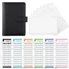 Notepads A6 Budget Binder DIY Planner Cash Envelope Organizer Savin gMoney 8pcs Zipper Pockets 12Pcs Sheet PU Leather Notebook 221119