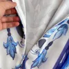 Casual Dresses Maxi Dress Women Batwing Sleeve Blue And White Porcelain Printing Bohemian Vacation Fashion Designer Summer Faldas 2022