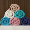 Blanket Inya Marinha todos os arremessos para sofá -cama decorativa de malha com borlas com textura leve suave e leve texturizada 221119