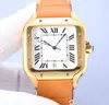 Nowy najlepszy stylowy automatyczny mechaniczny zegarek Men Watch Men Gold Srebrne Wriswatch Szybka zmiana Klasyczna kwadratowa konstrukcja Casual Skórzana Zegar 1761