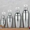 Ferramentas de barra 250350550750ml prata em aço inoxidável coquetel shaker mixer wine martini shaker Boston para bartender bebida fester ferramentas 221121