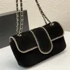 Womens Vintage Borders Nubuck Rubbed Bags Calfskin Matting HASP Black Aged Silver Metal Chain Crossbody Shoudler Designer Outdoor Sacoche Handbags 25CM