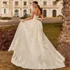 Gorgeous a line Wedding Dresses Sexy Full Lace Off Shoulder Backless With Button Covered Appliques Summer Bridal Gowns Plus Size