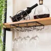 Masa üstü şarap rafları şarap bardak tutucu barmen stemware asılı raf Dolap stemware organizatör cam kadeh demir raf çubuk aracı siyah 221121