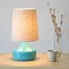 Masa lambaları Modern cam yatak odası yatakları lamba kumaş gölge yaratıcı çalışma oda masası ışıkları rattan top iç içe aydınlatma fikstürü