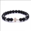 Beaded Natural Stone Bracelet Men And Women Cross Creative New Products Drop Delivery Jewelry Bracelets Dhd2Y