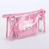 Storage Bags Travel PVC Cosmetic Women Transparent Clear Zipper Makeup Organizer Bath Wash Make Up Toiletry Pouch