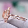Pierścień Pierścienia Północna Rose Gold Pierścienie zaręczynowe dla kobiet różowy kolor AAA cyrkon luksusowa biżuteria ślubna impreza upominkowa hurtowa 221119